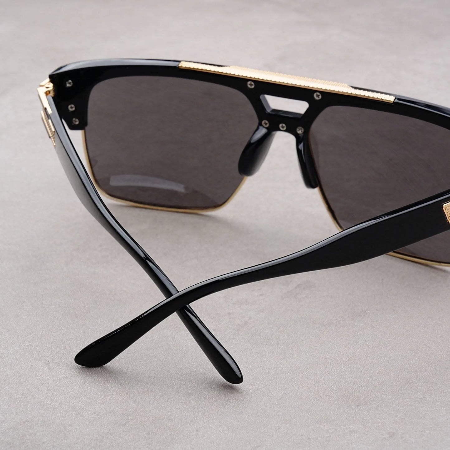 European And American Fashion Sunglasses Transparent Frame Glasses Cross Border Men And Women Retro Square Frame Sunshade Mirror