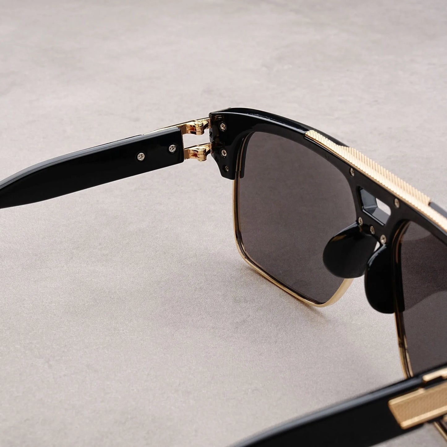 European And American Fashion Sunglasses Transparent Frame Glasses Cross Border Men And Women Retro Square Frame Sunshade Mirror