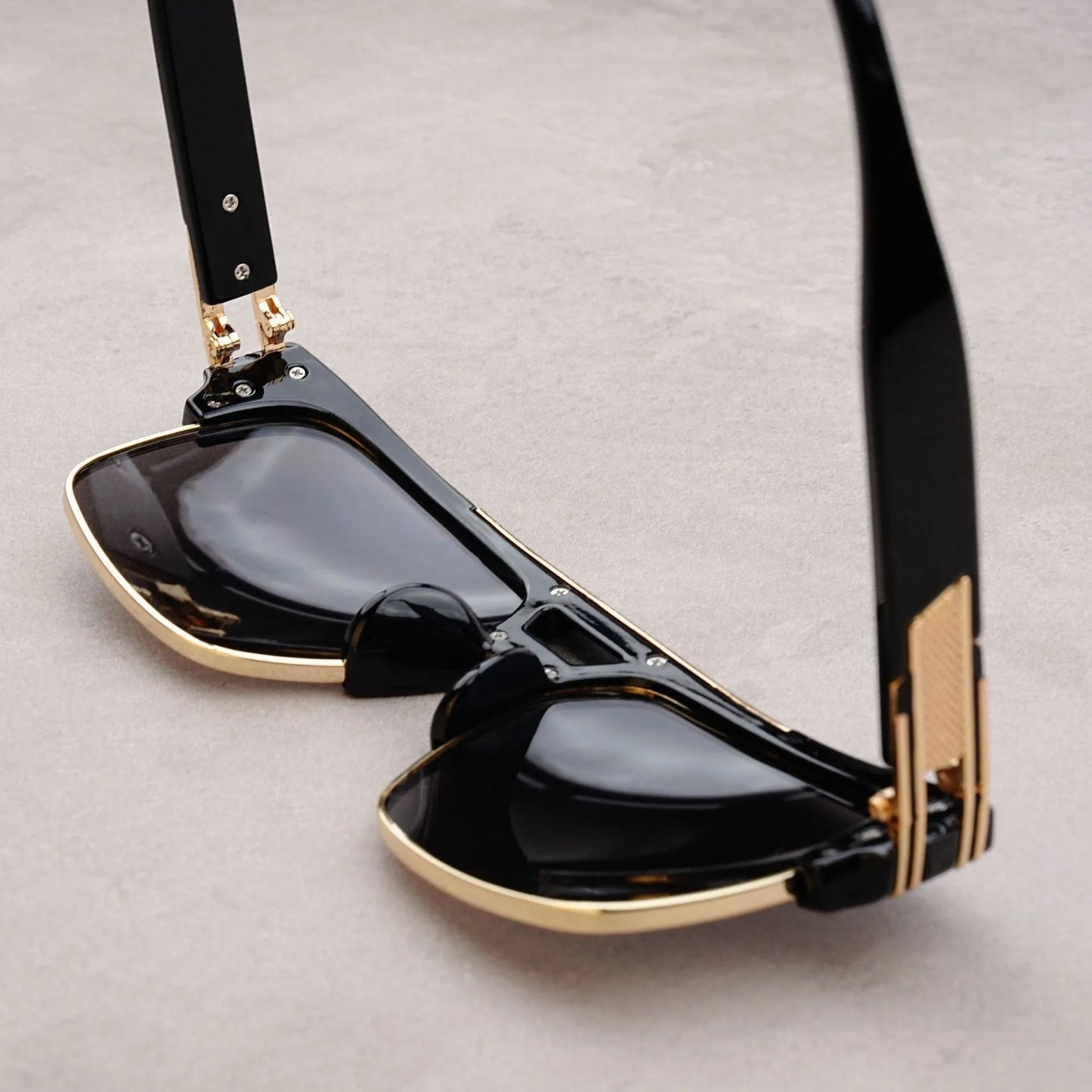 European And American Fashion Sunglasses Transparent Frame Glasses Cross Border Men And Women Retro Square Frame Sunshade Mirror