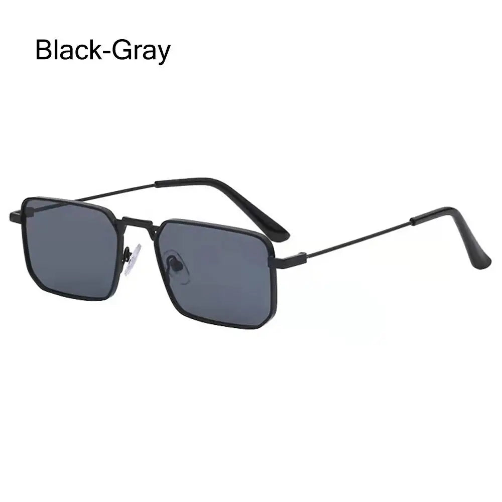 New Retro Square Sunglasses Women Fashion Rectangle Metal Frame Shades Men Luxury Brand Designer Decorative Sun Glasses Uv400