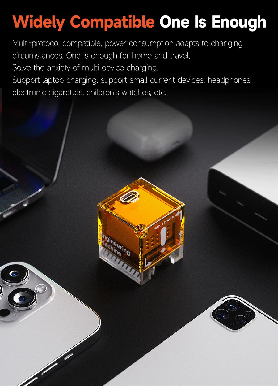 Trozk TS01-35w Infinite Gem 35w Gallium Nitride Fast Charging Head Charger Head Pd Charging Plug for iPhone Charger Adapter