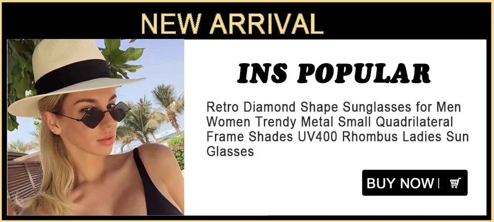 New Retro Square Sunglasses Women Fashion Rectangle Metal Frame Shades Men Luxury Brand Designer Decorative Sun Glasses Uv400