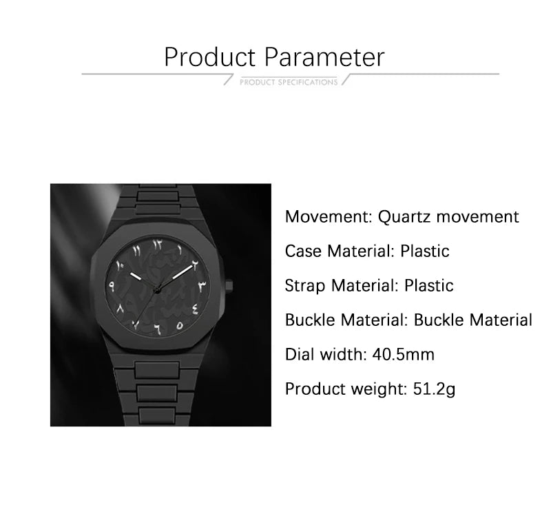 UTHAI 2025 New Men's and Women's Style Watche Business Waterproof Plastic Wristbands Fashionable Casual Quartz Watches