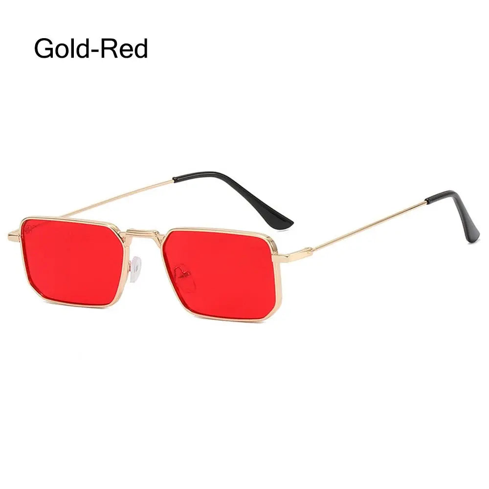 New Retro Square Sunglasses Women Fashion Rectangle Metal Frame Shades Men Luxury Brand Designer Decorative Sun Glasses Uv400
