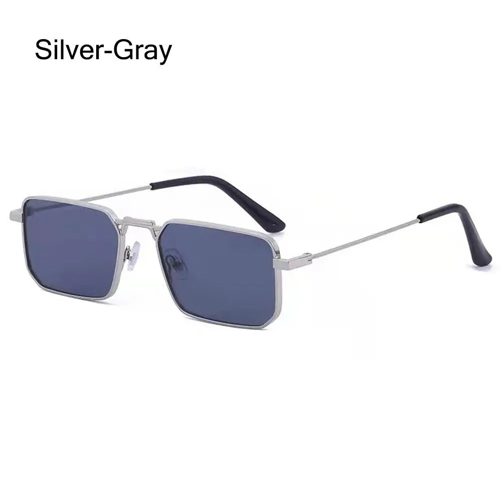 New Retro Square Sunglasses Women Fashion Rectangle Metal Frame Shades Men Luxury Brand Designer Decorative Sun Glasses Uv400