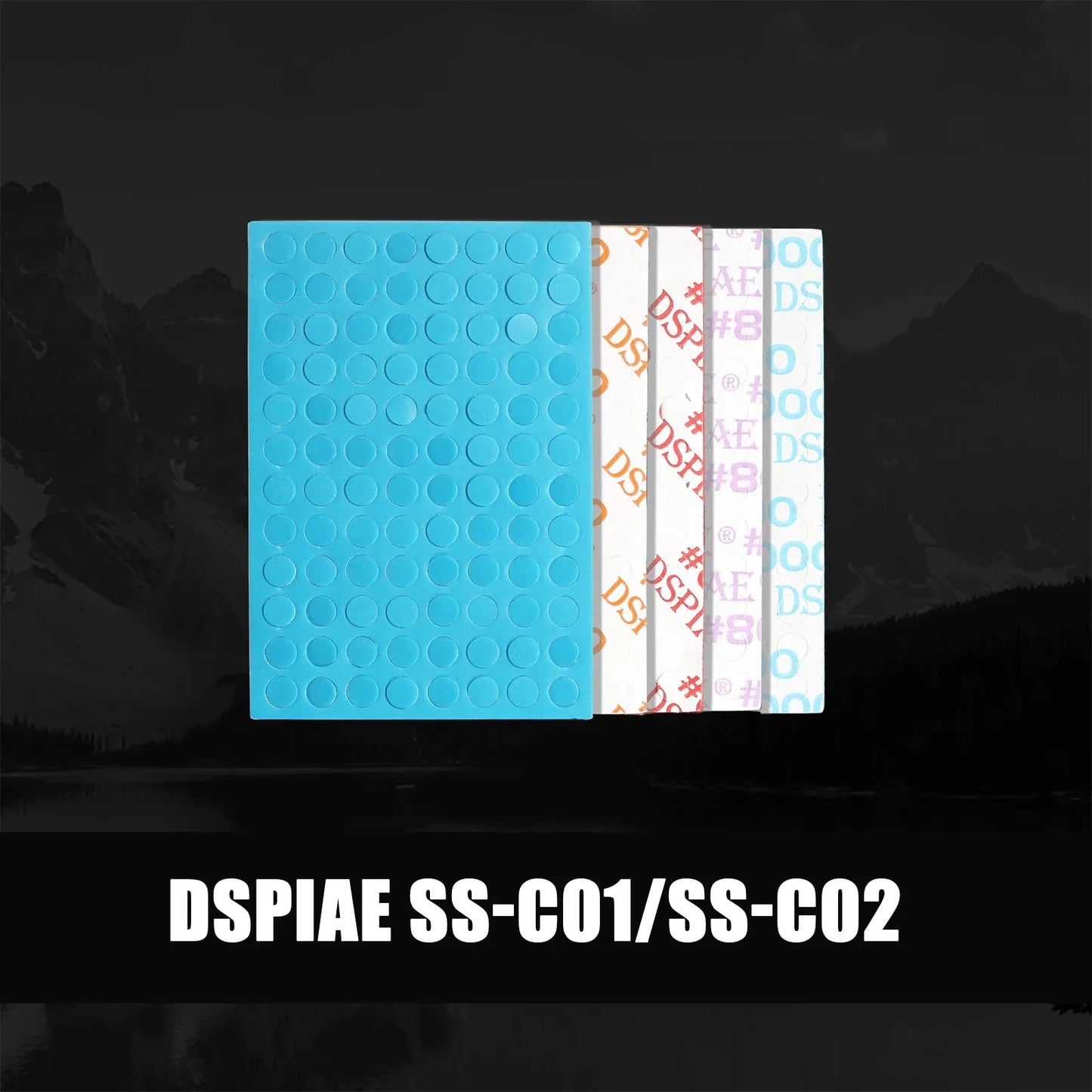 DSPIAE SS-C01 SS-C02 Sanding Sponge Set Grinding Polishing Sandpaper Self Adhesive Sponge Disc Double Side Abrasive Model Tool