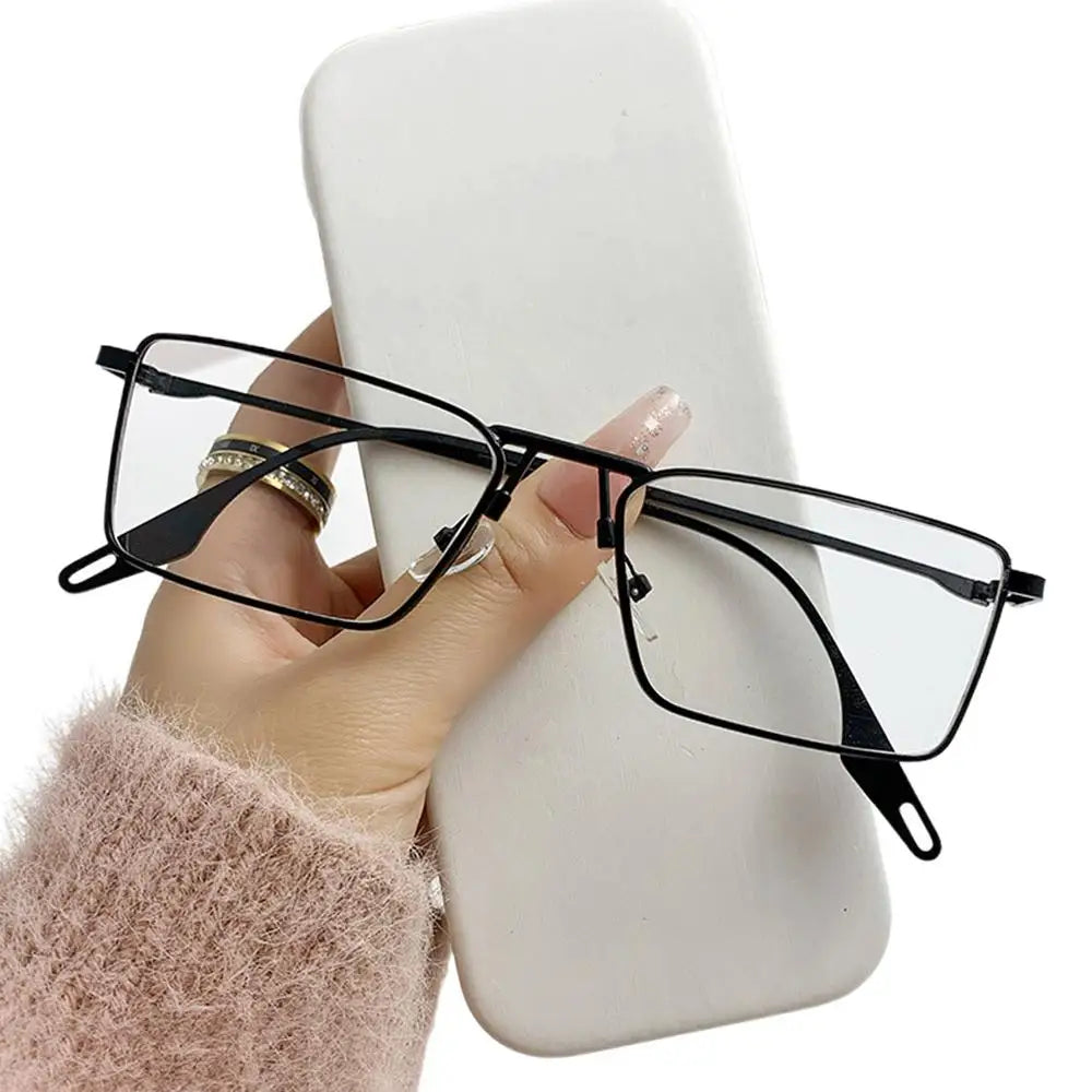 New Retro Square Sunglasses Women Fashion Rectangle Metal Frame Shades Men Luxury Brand Designer Decorative Sun Glasses Uv400