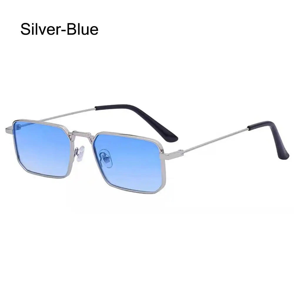 New Retro Square Sunglasses Women Fashion Rectangle Metal Frame Shades Men Luxury Brand Designer Decorative Sun Glasses Uv400