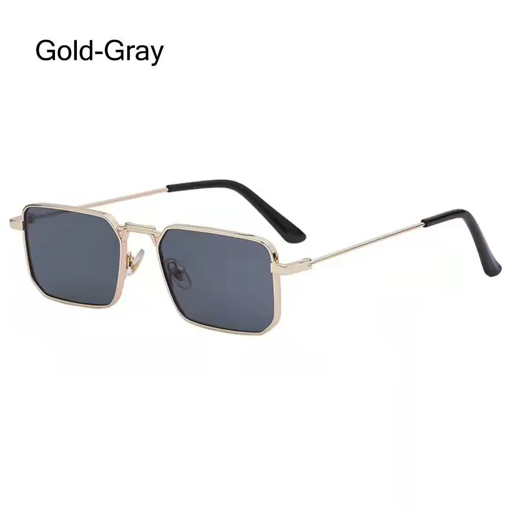 New Retro Square Sunglasses Women Fashion Rectangle Metal Frame Shades Men Luxury Brand Designer Decorative Sun Glasses Uv400