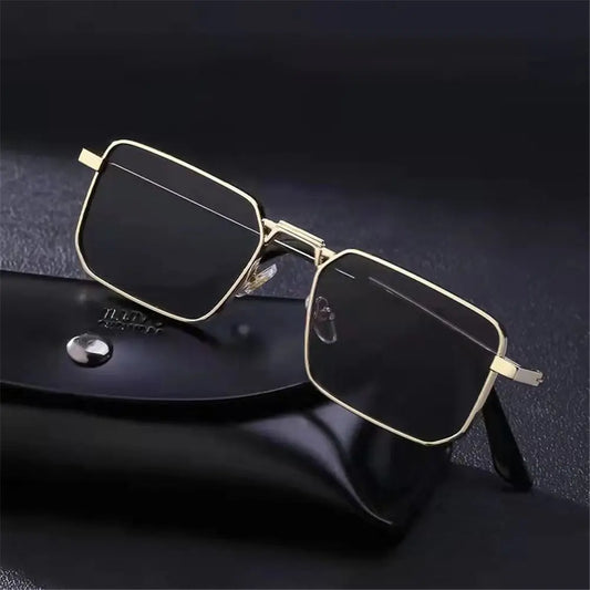 New Retro Square Sunglasses Women Fashion Rectangle Metal Frame Shades Men Luxury Brand Designer Decorative Sun Glasses Uv400