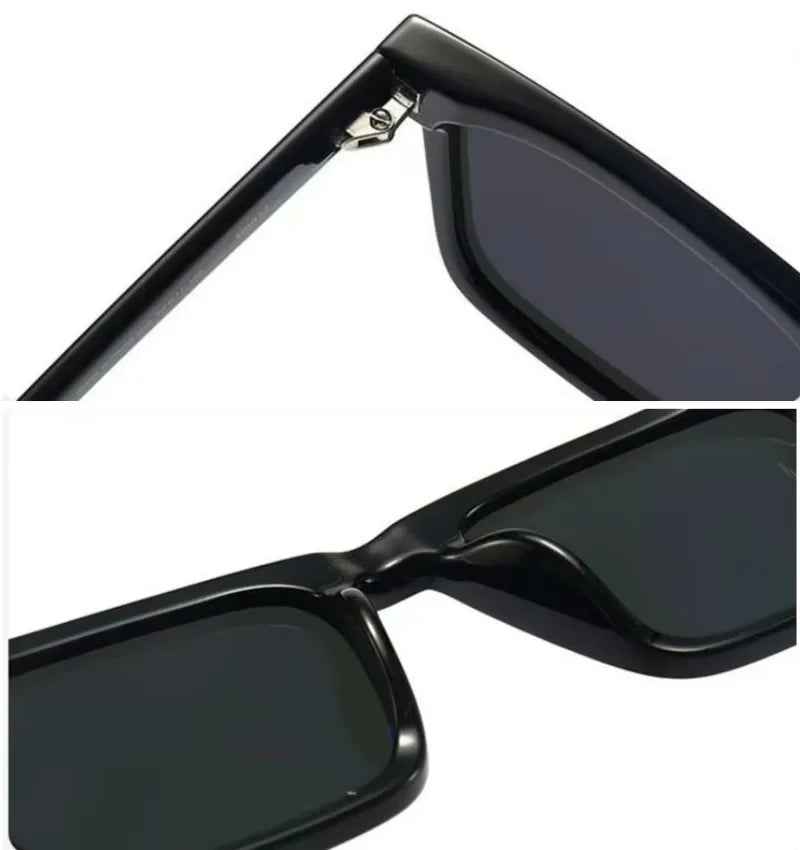 Retro Big Square Frame Sunglasses Women Brand Designer Black Cool Men Sun Glasses UV400 Shades Protection Eyeglasses Goggles