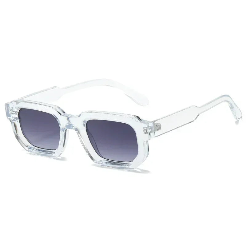 JNPCXI Fashion Blue Square Sunglasses For Women Men Retro Luxury Designer Clear Lens Sun Glasses Shades UV400 Eyeglasses