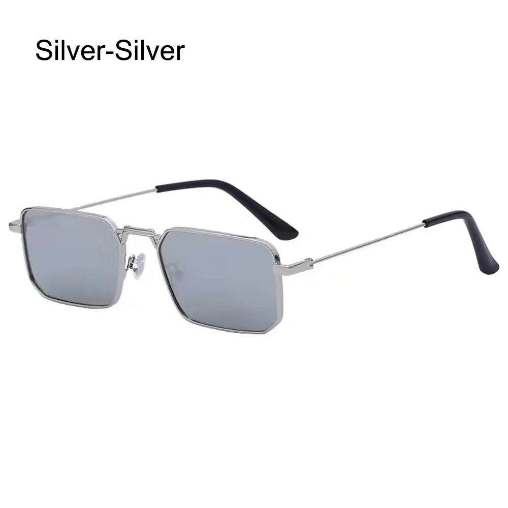 New Retro Square Sunglasses Women Fashion Rectangle Metal Frame Shades Men Luxury Brand Designer Decorative Sun Glasses Uv400
