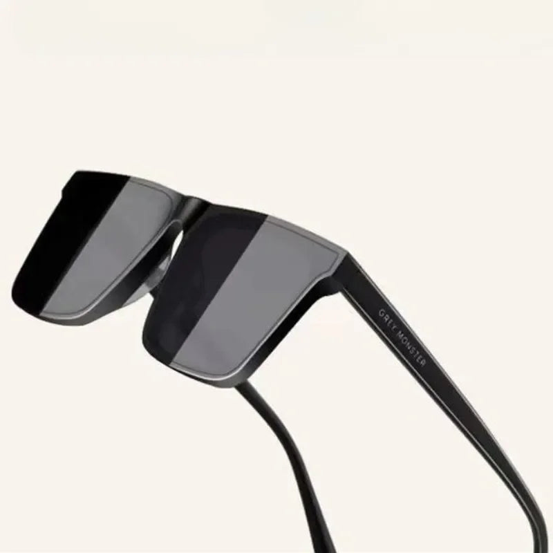 Retro Big Square Frame Sunglasses Women Brand Designer Black Cool Men Sun Glasses UV400 Shades Protection Eyeglasses Goggles